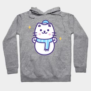 Snowman xmas cat Hoodie